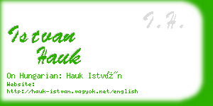 istvan hauk business card